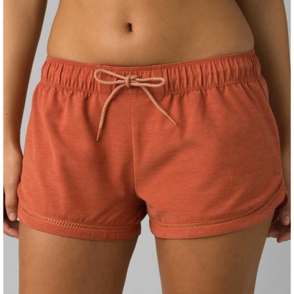 Prana Orange Cut Out Atheltic Shorts Size Medium
